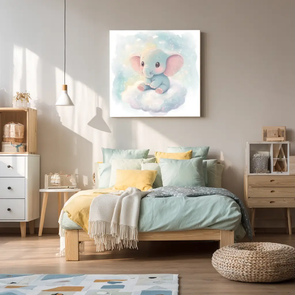 Dreamy Elephant Kids (50x50)